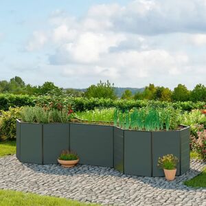 GFP 455 x 181 x 77 cm Raised garden bed, Anthracite grey - (GFPV00589)