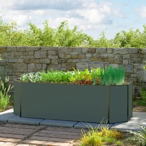 GFP 219 x 119 x 77 cm Raised garden bed, Anthracite grey - (GFPV00597)