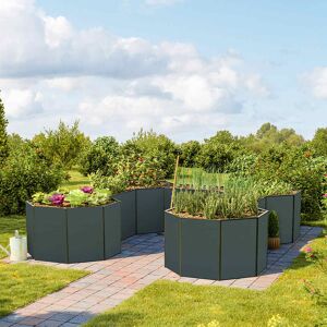GFP 332 x 332 x 77 cm Raised garden bed, Anthracite grey - (GFPV00605)