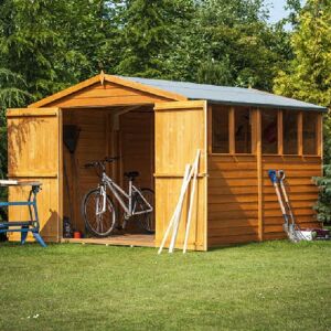 10 x 8 Shire Overlap Apex Garden Shed with Double Doors