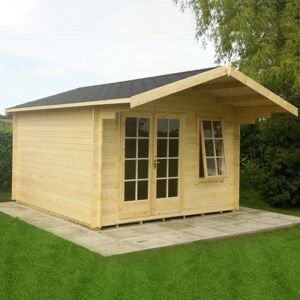 10 x 14 Shire Glenmore Log Cabin - 28mm Logs