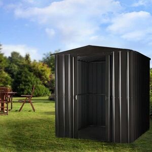 6 x 4 Lotus Metal Shed in Anthracite Grey