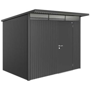 8x7 Biohort AvantGarde A5 Metal Shed - Single Door - Metallic Dark Grey