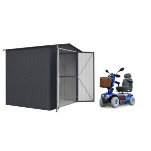 8 x 6 Lotus Metal Shed and Mobility Scooter Store in Anthracite Grey
