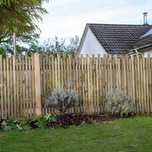 3ft High (0.9m) Forest Garden Contemporary Picket Fence Panel - Pressure Treated