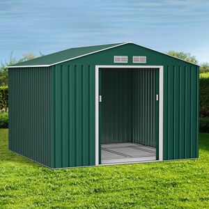 9' x 8' Lotus Orion Apex Metal Shed with Foundation Kit (2.67m x 2.55m)