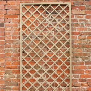 Forest Garden Forest 6' x 3' Hidcote Decorative Diamond Wooden Lattice Trellis (1.8m x 0.9m)