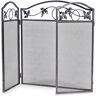 COSTWAY 3 Panel Fireplace Fence Foldable Mesh Fireplace Screen for Baby & Pets