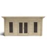 Forest Garden 13Gx16 Forest Mendip Pent Log Cabin 45mm Logs - 24kg Roof Felt WITH Underlay - With Assembly Included