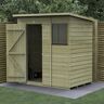 Forest Garden 6x4 Forest Beckwood Pent Shed Shiplap 25yr Guarantee - 6x4 Forest Beckwood Tongue and Groove Pent Wooden Shed - Delivery Only