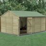 Forest Garden 15x10 Forest Beckwood Tongue and Groove Reverse Apex Windowless Wooden Shed 25yr Guarantee - 15x10 Forest Beckwood Tongue and Groove Reverse Apex Wind