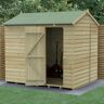 Forest Garden 8x6 Forest Beckwood Shiplap Reverse Apex Windowless Wooden Shed 25yr Guarantee - 8x6 Forest Beckwood Shiplap Windowless Reverse Apex Wooden Shed - Wit