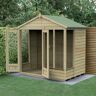 Forest Garden 7x5 Forest Beckwood Shiplap Apex Summerhouse with Double Doors - 25yr Guarantee - 7x5 Forest Beckwood Apex Summerhouse with Double Doors - 25yr Guaran