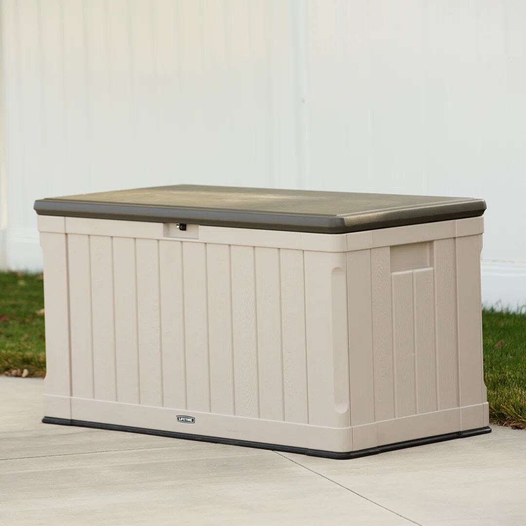 Photos - Garden Furniture LifeTIME Harmony 440 L Plastic Storage Box 67.0 H x 128.0 W x 64.0 D cm 