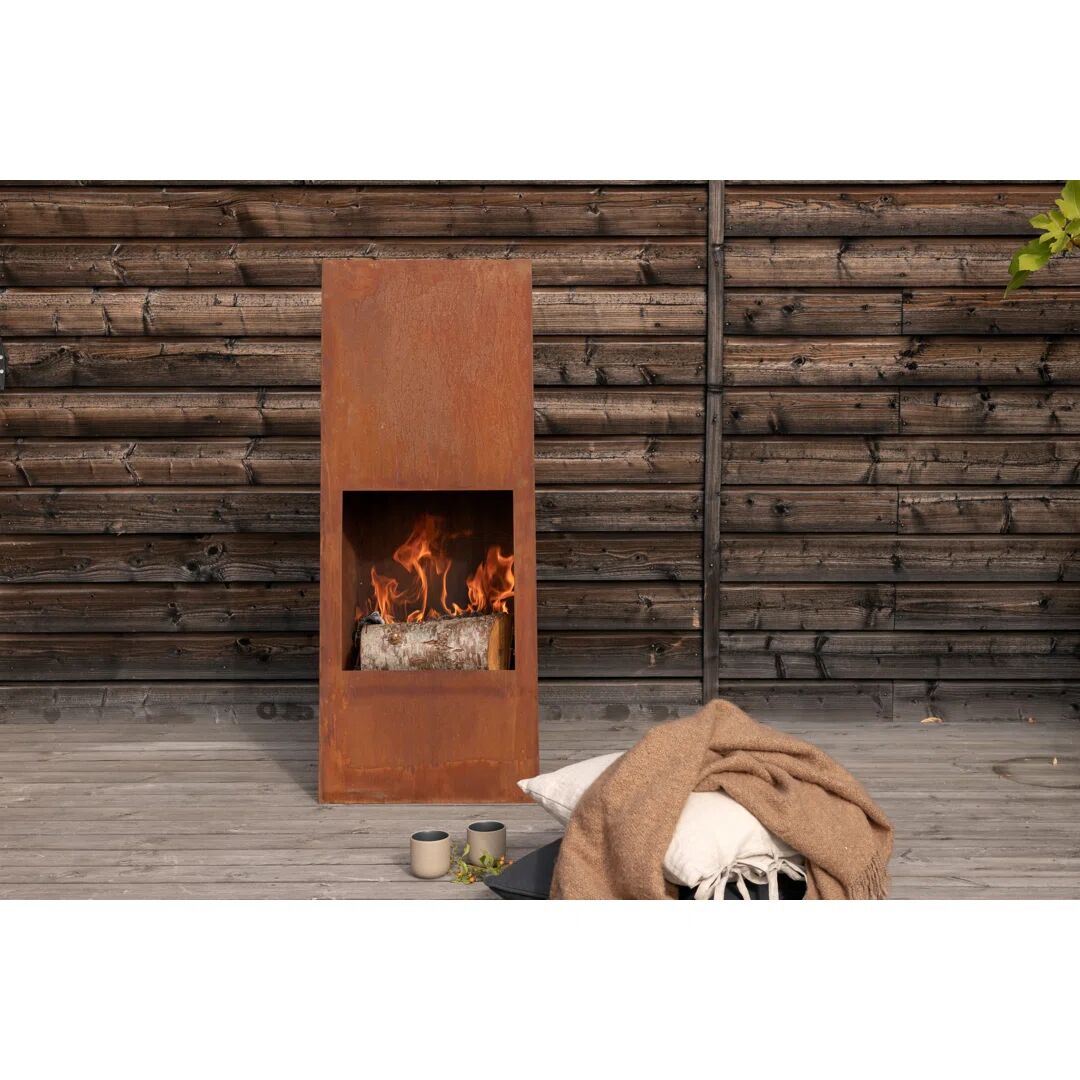 Photos - Fireplace Box / Freestanding Stove Rio Guardian 120Cm H Steel Wood Burning Outdoor Fireplace brown/gray/orang 