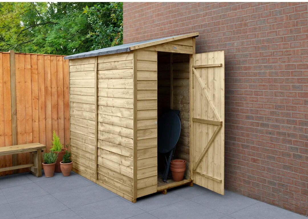 Photos - Inventory Storage & Arrangement Forest Garden Overlap Pressure Treated 6X3 Pent Shed - No Window brown 16. 