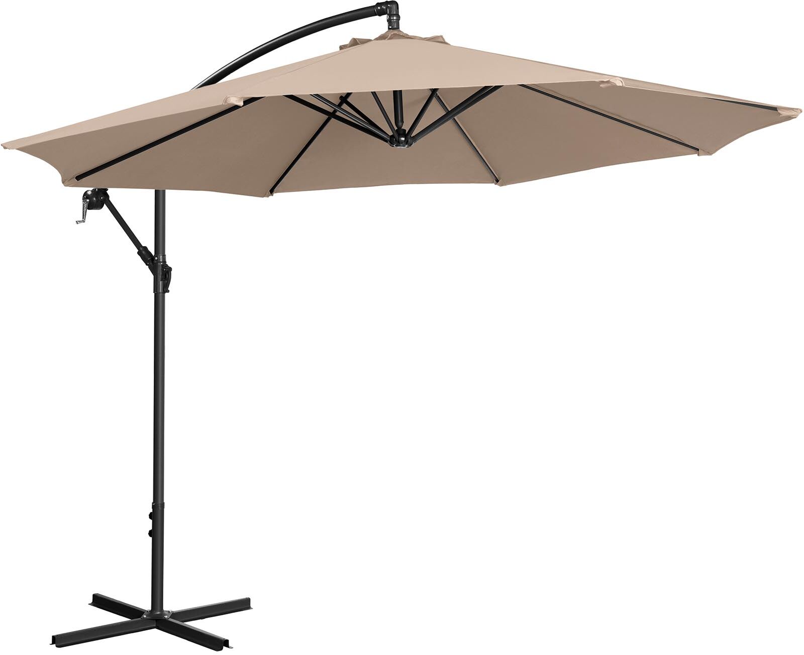 Uniprodo Hanging Parasol - creme - round - Ø 300 cm - tiltable UNI_UMBRELLA_R300CR