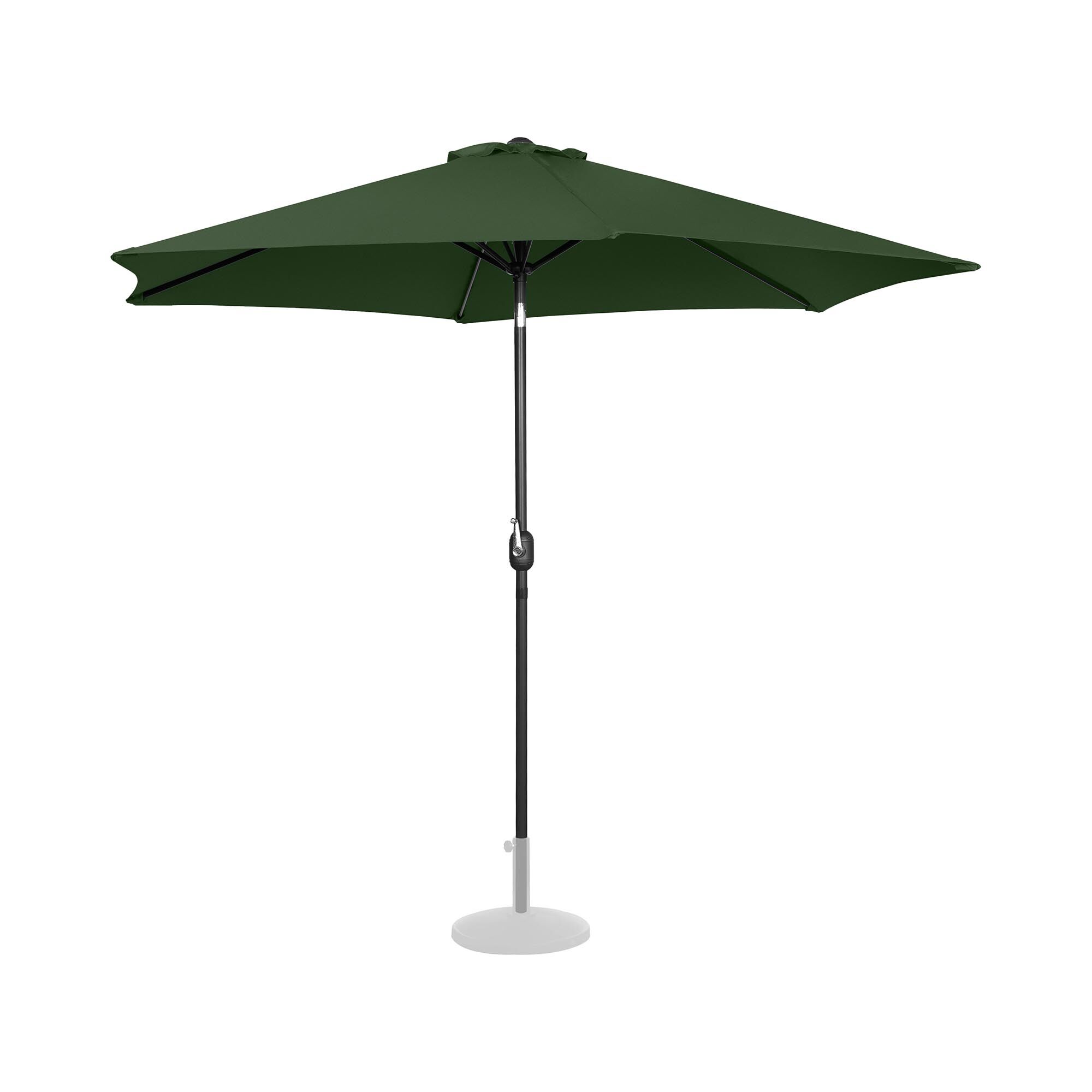Uniprodo Large Outdoor Umbrella - green - hexagonal - Ø 300 cm - tiltable UNI_UMBRELLA_TR300GR