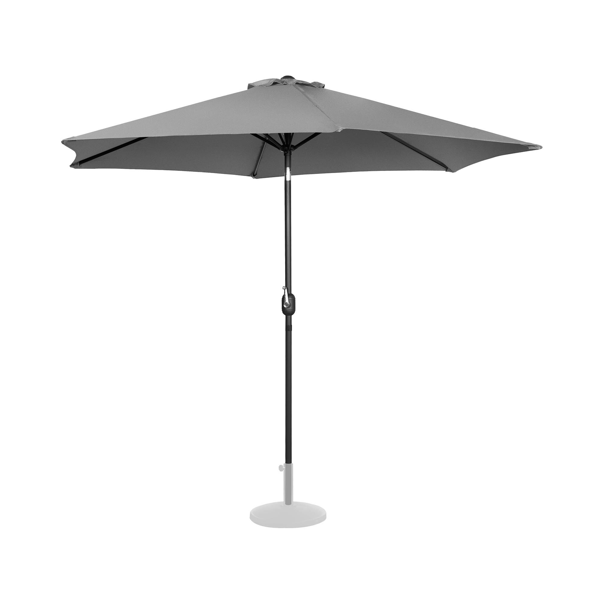 Uniprodo Large Outdoor Umbrella - dark grey - hexagonal - Ø 300 cm - tiltable UNI_UMBRELLA_TR300DG
