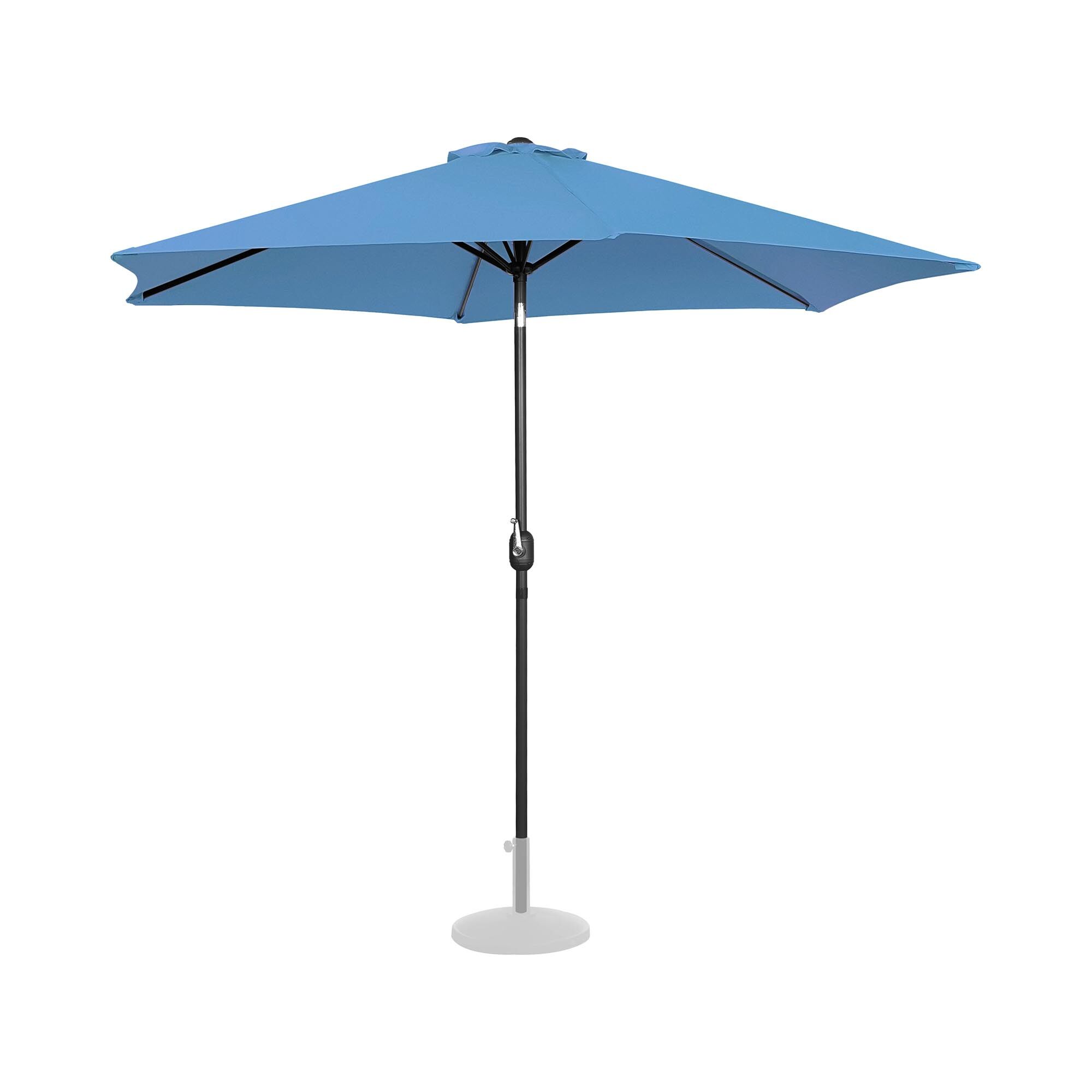 Uniprodo Large Outdoor Umbrella - blue - hexagonal - Ø 300 cm - tiltable UNI_UMBRELLA_TR300BL