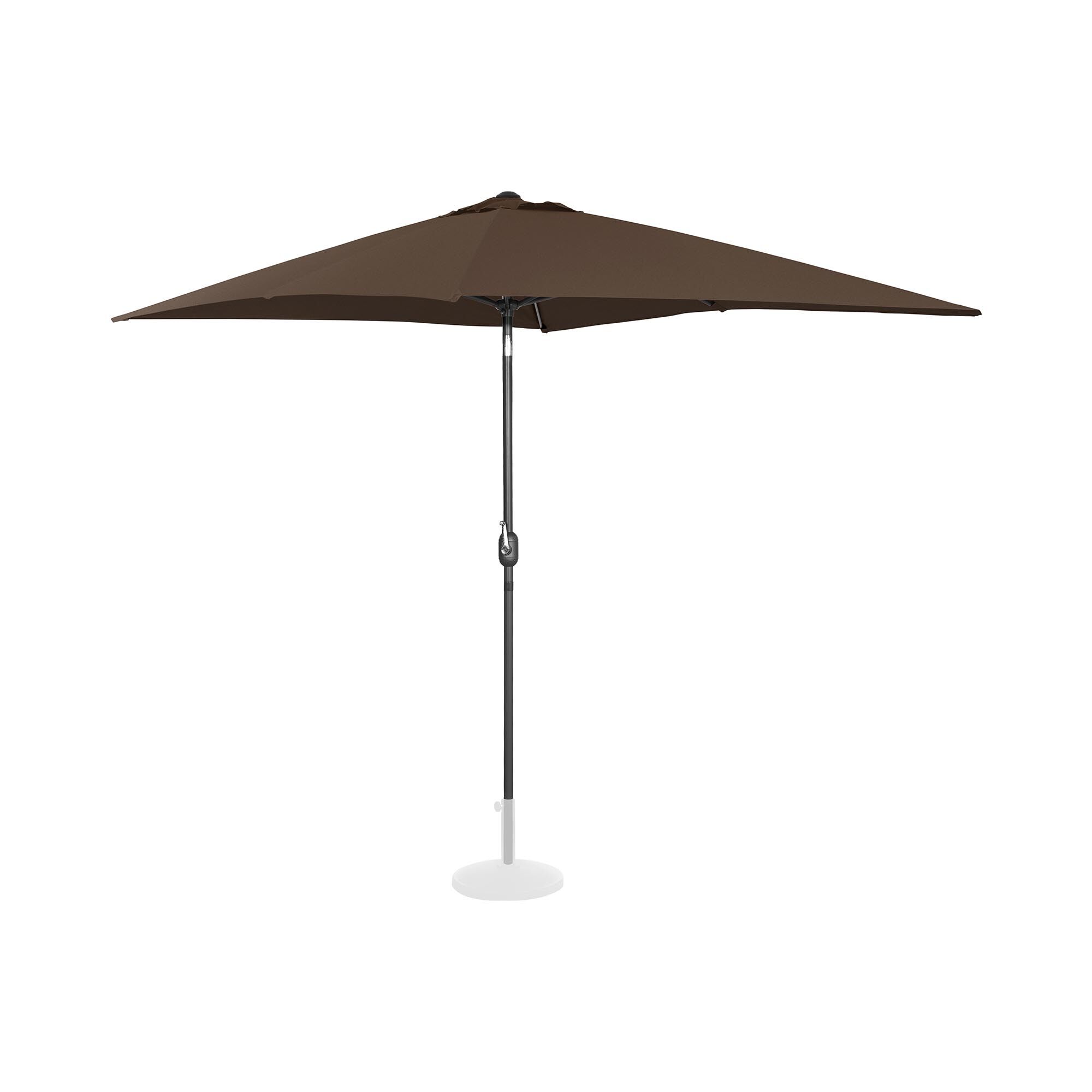 Uniprodo Large Outdoor Umbrella - brown - rectangular - 200 x 300 cm - tiltable UNI_UMBRELLA_TSQ2030BR