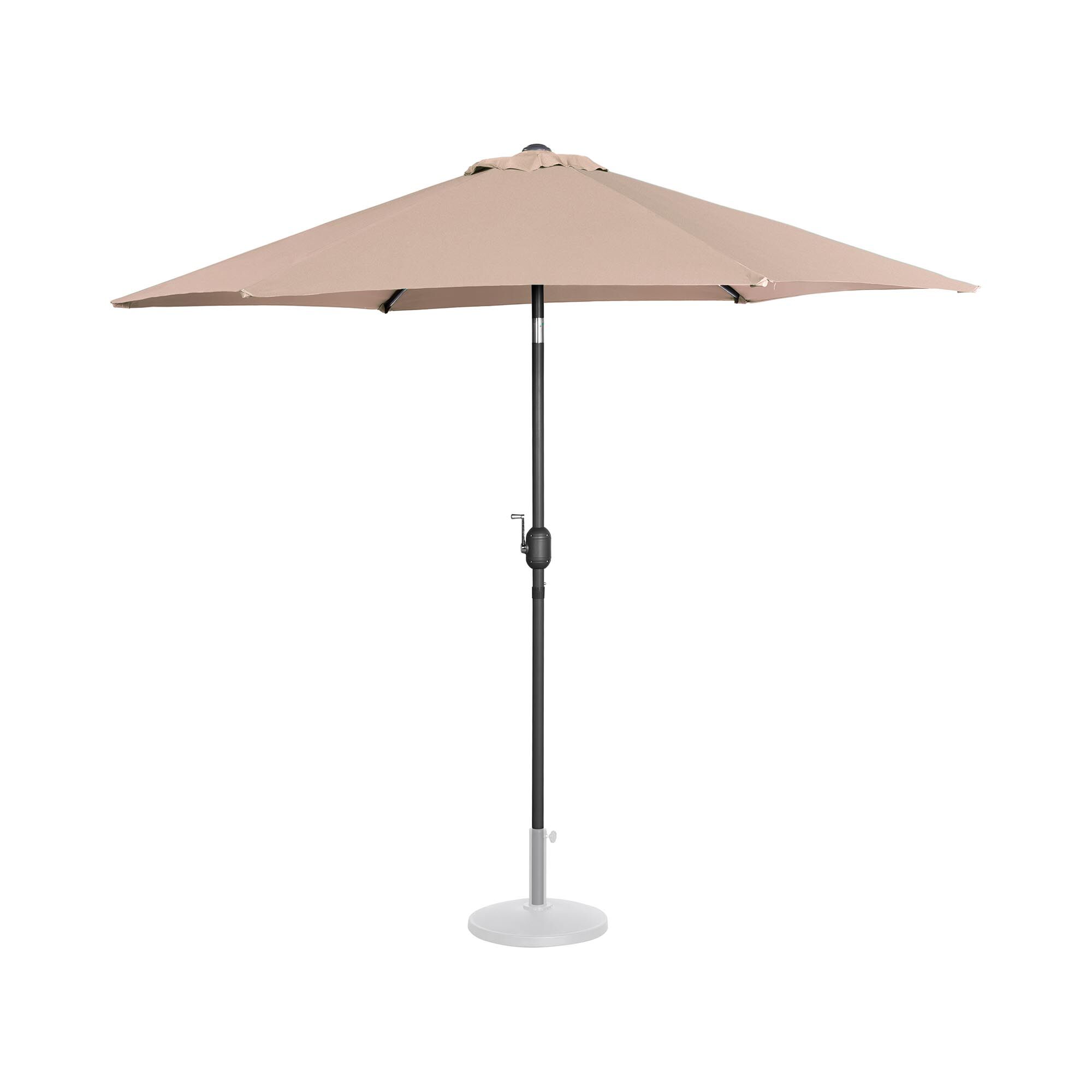 Uniprodo Large Outdoor Umbrella - creme - hexagonal - Ø 270 cm - tiltable UNI_UMBRELLA_R270CR
