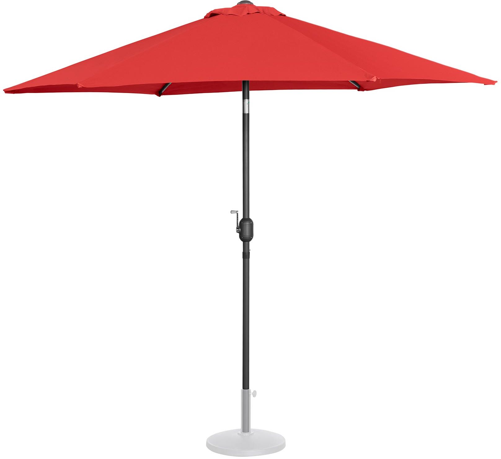 Uniprodo Large Outdoor Umbrella - red - hexagonal - Ø 270 cm - tiltable UNI_UMBRELLA_R270RE