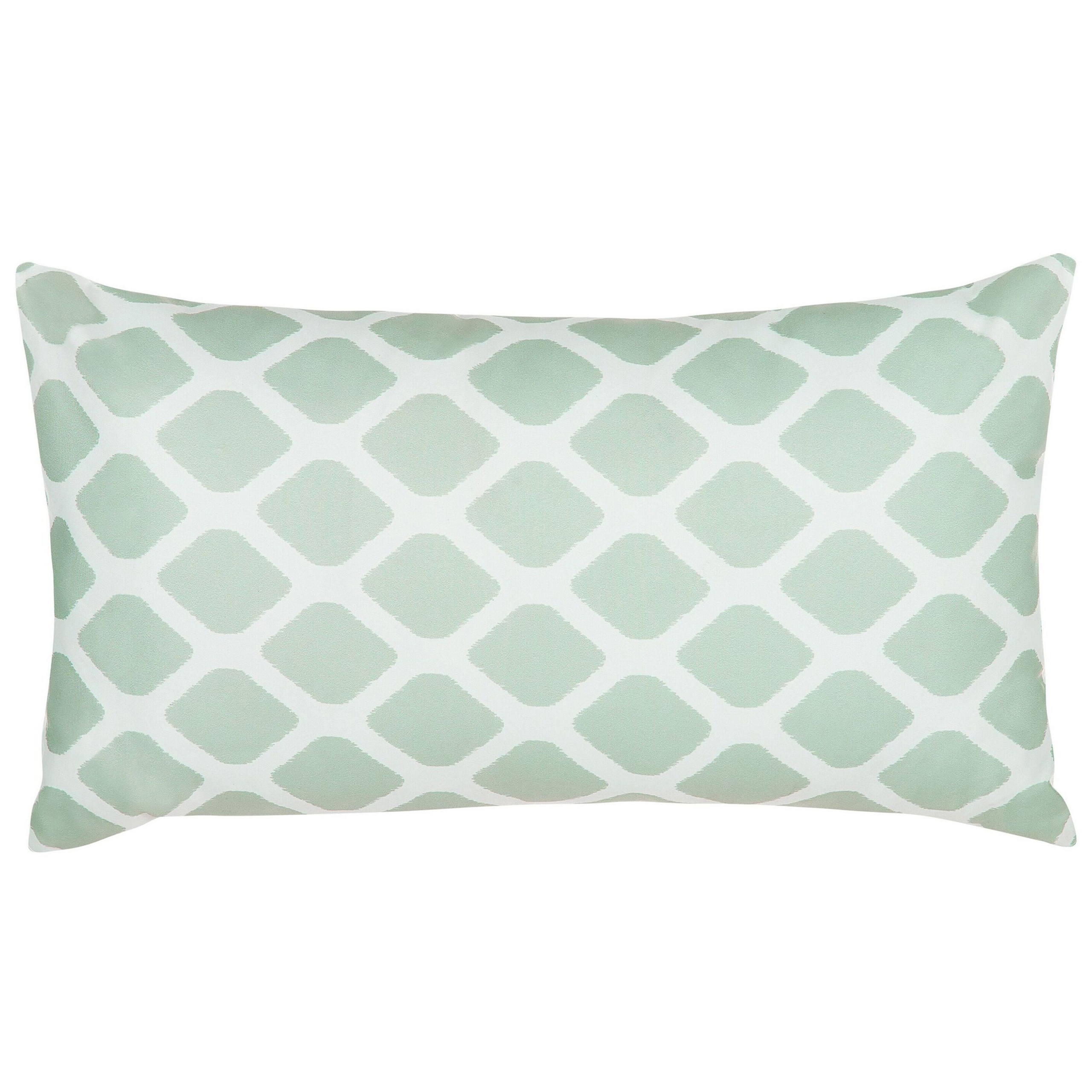 Beliani Water Resistant Garden Cushion Filled Mint Green 40 x 70 cm Geometric Indoor Outdoor