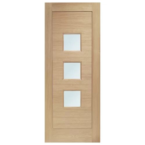 XL Joinery Turin Wood Glazed Front Entry Door Unfinished XL Joinery Door Size: 2032mm H x 813mm W x 44mm D  - Size: 2040mm H x 726mm W x 40mm D