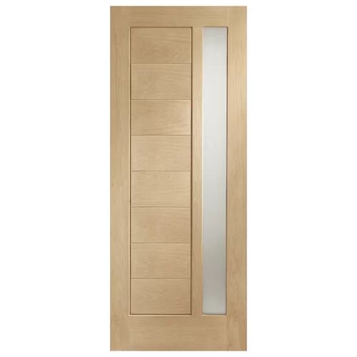 XL Joinery Modena Wood Glazed Front Entry Door Unfinished XL Joinery Door Size: 1981mm H x 762mm W x 44mm D  - Size: 1981mm H x 762mm W x 44mm D