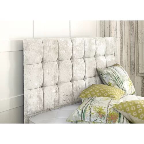 Mercer41 Crushed Upholstered Headboard Mercer41 Size: Small Double (4'), Upholstery: Champagne  - Size: Double (4'6)