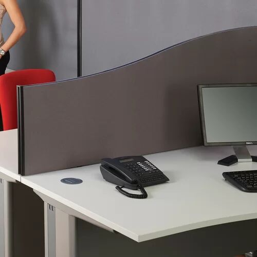Symple Stuff Desk Privacy Panel Symple Stuff Size: 60cm H x 120cm W x 3cm D, Colour: Gunmetal  - Size: 60cm H x 120cm W x 3cm D