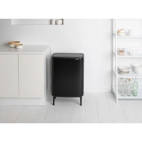 Brabantia Bo Steel 60 Litre Touch Top Multi-Compartments Rubbish and Recycling Bin Brabantia  - Size: 38cm H X 14cm W X 15cm D
