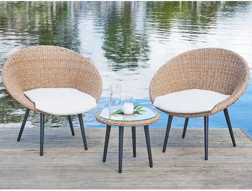 Fernleaf Laurie 2 Seater Rattan Conversation Set Fernleaf 45cm H x 66cm W x 3.81cm D