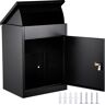 VEVOR Parcel Drop Box Package Mailbox Porch Express with Lockable Storage Black