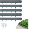 VEVOR Steel Landscape Edging, 5-pack Steel Garden Edging Borders, 39" L x 4" H Strips, Hammer-in Edging Border, Bendable Metal Landscape Edging for Yard, Garden, Lawn, 3.15" Spike Height, Dark Gray