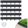 VEVOR Steel Landscape Edging, 5-pack Steel Garden Edging Borders, 39" L x 5" H Strips, Hammer-in Edging Border, Bendable Metal Landscape Edging for Yard, Garden, Lawn, 3.15" Spike Height, Black