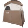 VEVOR Camping Shower Tent, 83" x 42" x 83" 2 Rooms Oversize Outdoor Portable Shelter, Privacy Tent with Detachable Top, Pockets, Hanging Rope and Clothesline, for Dressing, Changing, Toilet, Bathroom