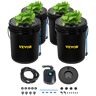 VEVOR DWC Hydroponic System, 5 Gallon 4 Buckets, Deep Water Culture Growing Bucket, Hydroponics Grow Kit with Pump, Air Stone and Water Level Device, for Indoor/Outdoor Leafy Vegetables