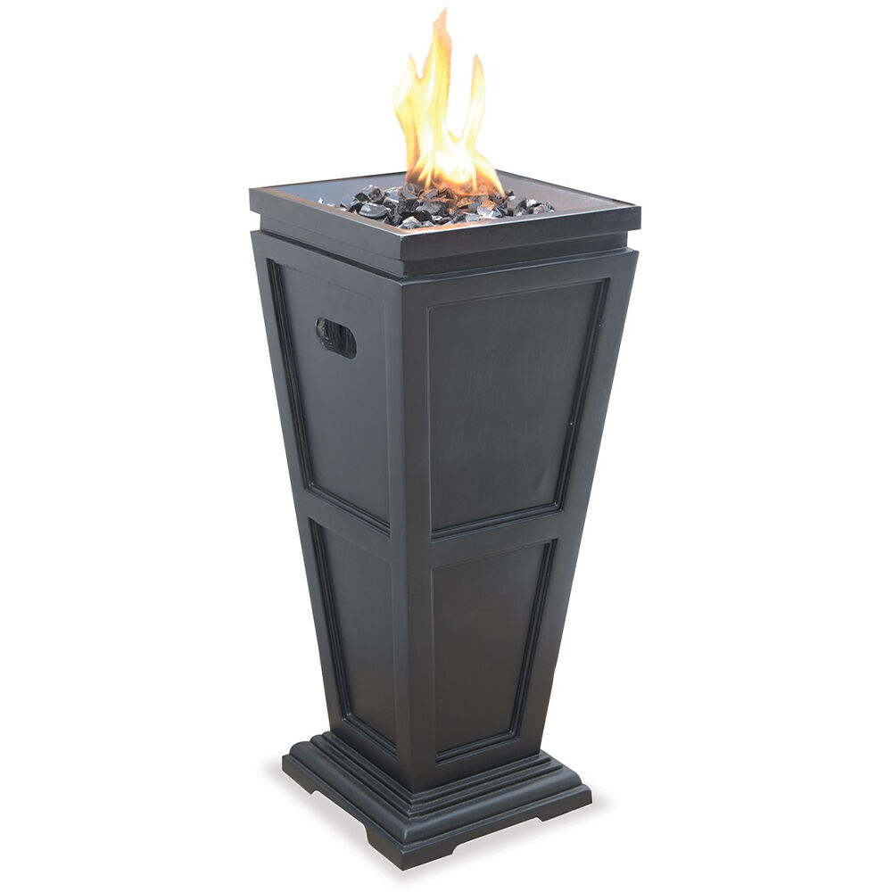 Photos - Electric Fireplace Endless Summer LP Gas Outdoor Fire Column in Black glt1332sp