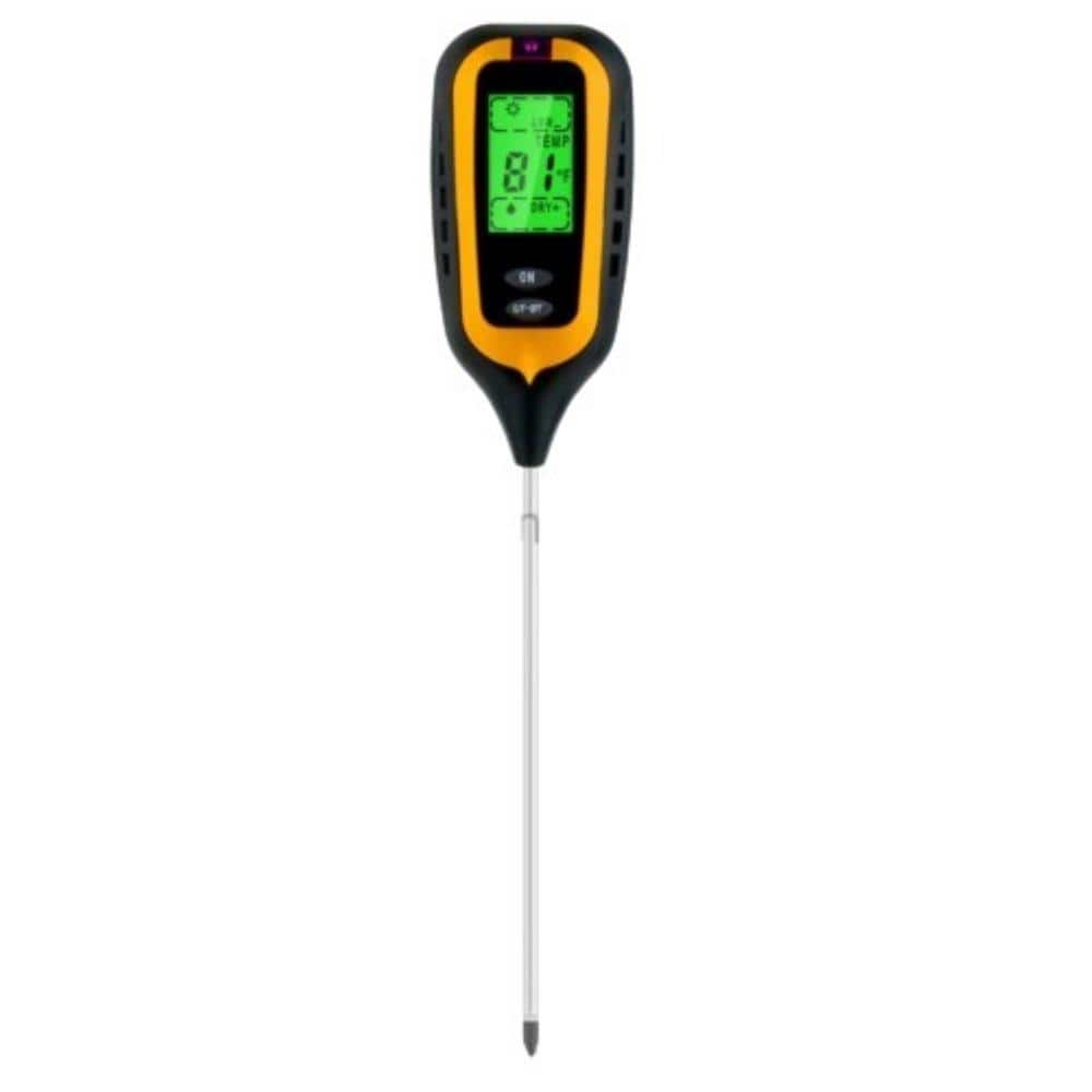 ITOPFOX 4-in-1 Digital Soil PH Meter Moisture Sunlight Temperature Tester Acidity Humidity Monitor Gardening Greenhouse Tool