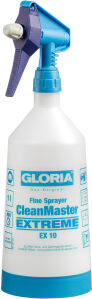 Gloria Haus- und Gartengeräte GmbH GLORIA CleanMaster EXTREME EX 10 Sprühflasche, Sprühflasche zum Ausbringen von Desinfektionsmitteln, 1 Sprühflasche leer - Füllinhalt: 1,0 Liter