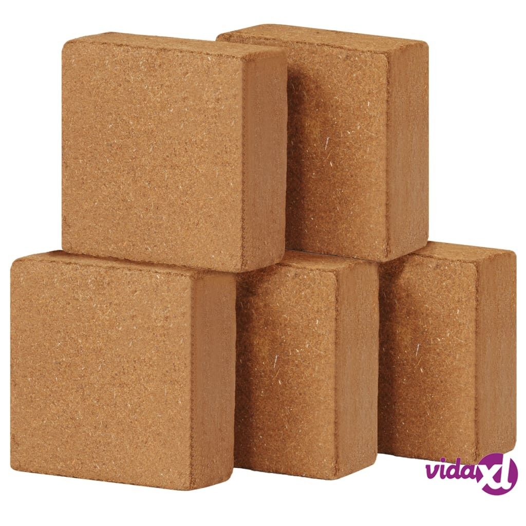 vidaXL Coir Blocks 5 pcs 5 kg 30x30x10 cm
