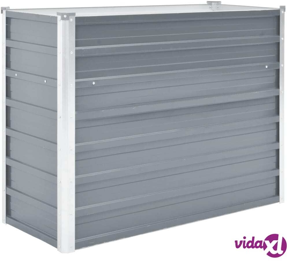 vidaXL Garden Raised Bed Galvanised Steel 100x40x77 cm Grey