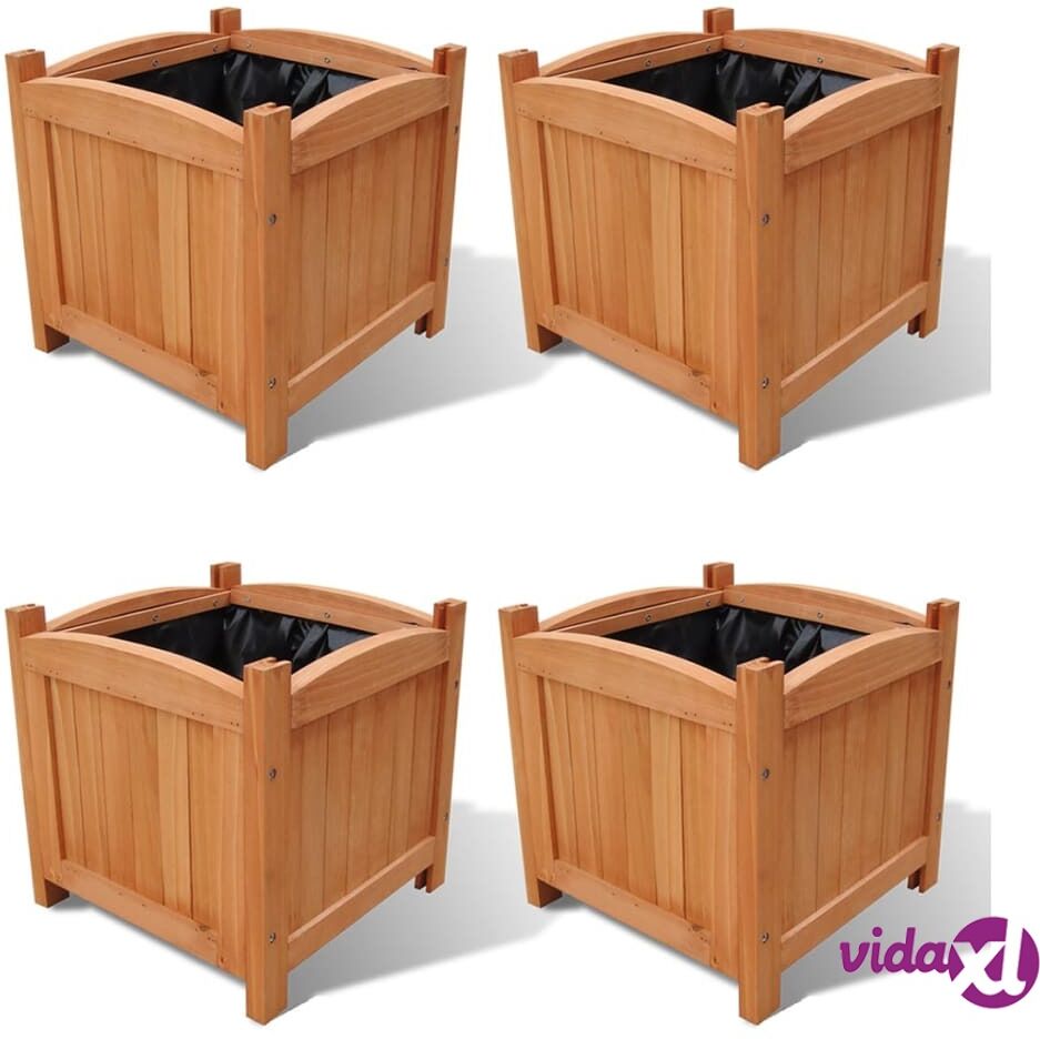 vidaXL Raised Beds 4 pcs 30x30x30 cm