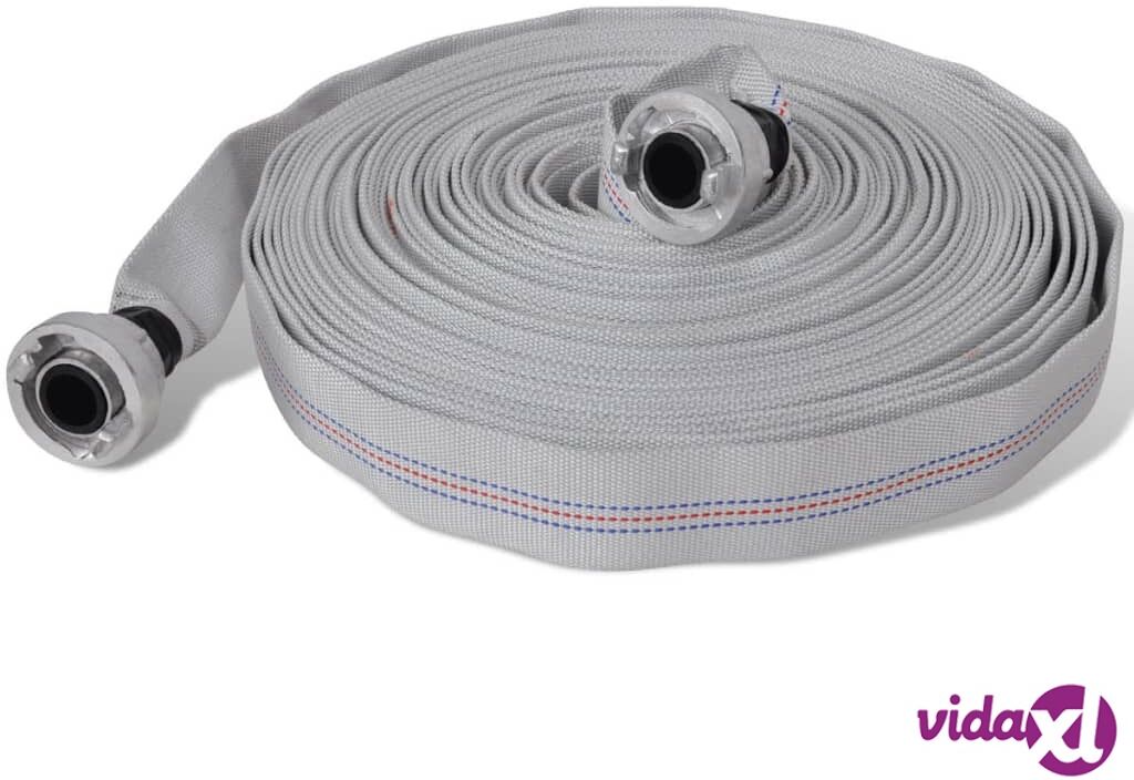 vidaXL Fire Hose Flat Hose 30 m with D-Storz Couplings 1 Inch