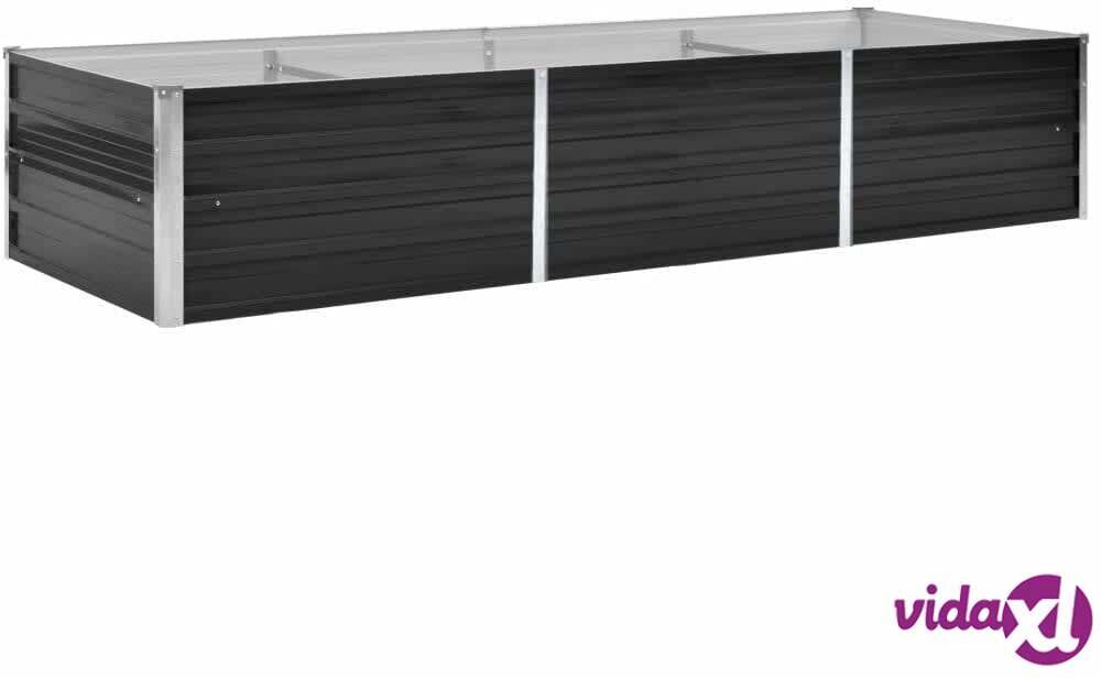 vidaXL 45727 vidaXL Garden Raised Bed Anthracite 240x80x45 cm Galvanised Steel