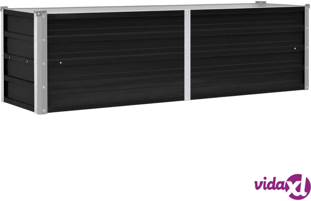 vidaXL 45731 vidaXL Garden Raised Bed Anthracite 160x40x45 cm Galvanised Steel