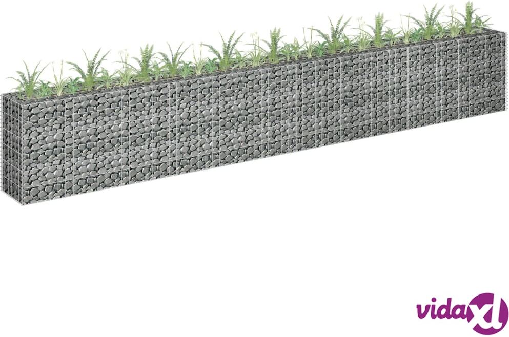 vidaXL Gabion Raised Bed Galvanised Steel 360x30x60 cm