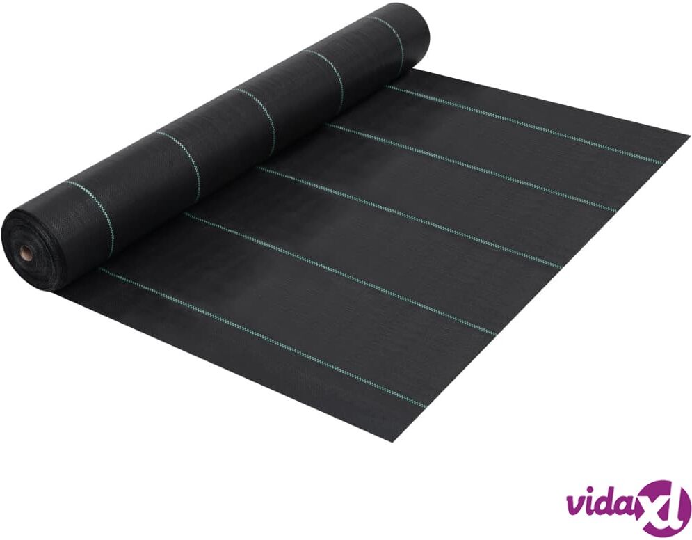 vidaXL Weed & Root Control Mat Black 1x200 m PP